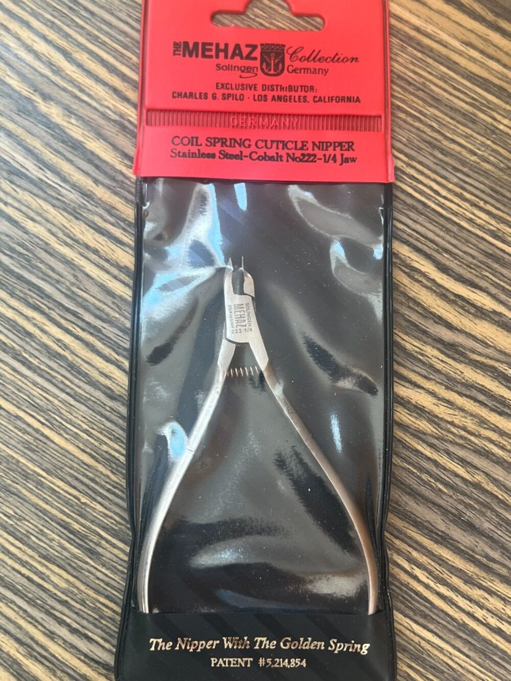 MEHAZ Professional 222 Coil Spring Cuticle Nipper – 1/4 Jaw